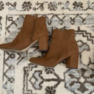 Block heel booties